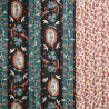 Printed Quilted Cotton ALEZIA / KARLI Black / Caramel